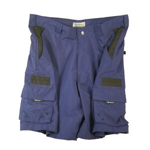 Mojo Cargo hiking shorts men's 38x8 blue nylon outdoor fishing Dri-Fit adventure